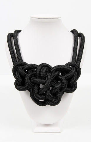 Rope Me In Necklace Black