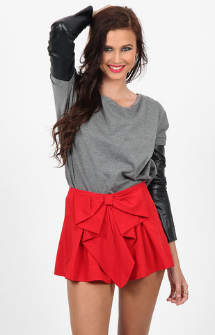 Bow Shorts Red