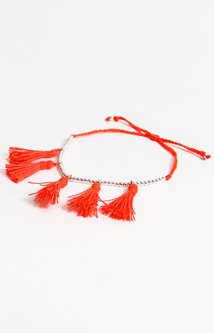 LJC Designs Swing Tassel Bracelet Orange