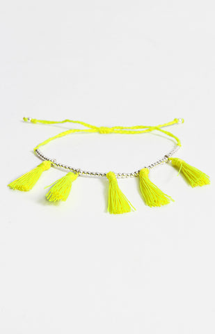 LJC Designs Swing Tassel Bracelet Yellow